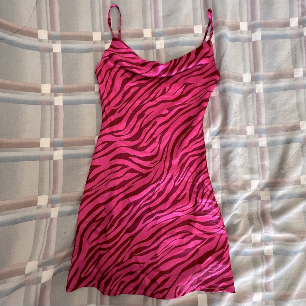 Princess Polly Pink Satin Gia Mini Dress